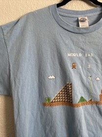 2007 Nintendo Mario Bros Shirt Size XL 8 Bit Level One NES