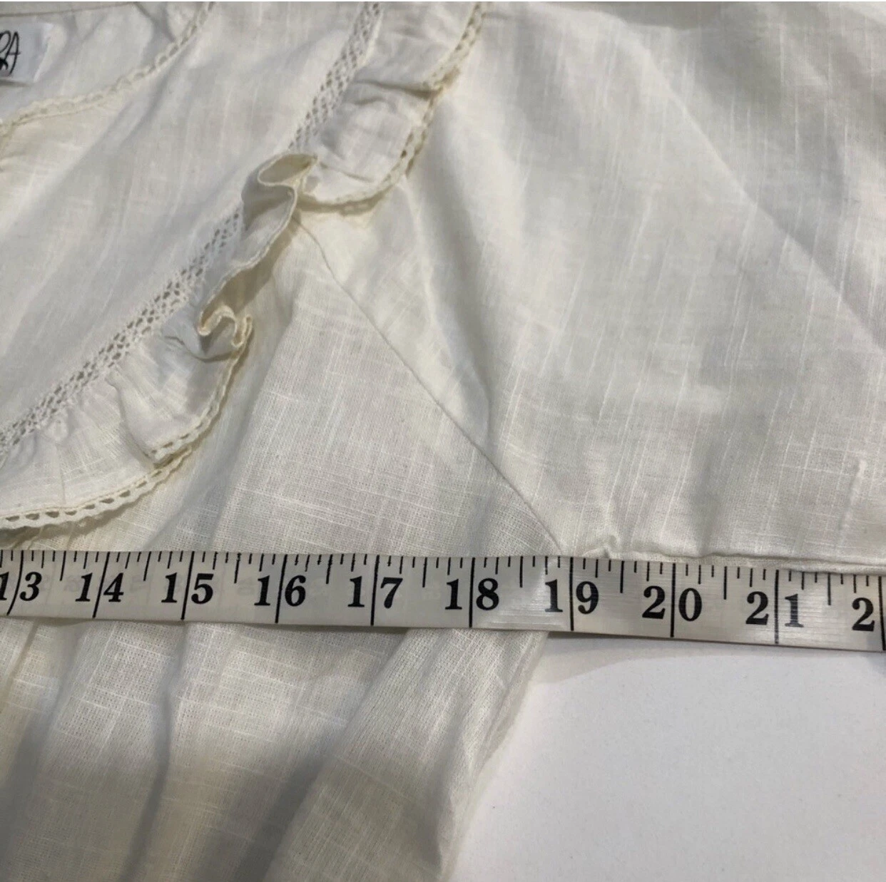 OFF WHITE Anthropologie DRA Off White Cotone Boho Mini Abito