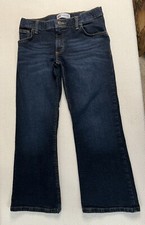 Wrangler Boys Youth Jeans size 10 Husky Blue Straight Leg Authentic Adj. Waist