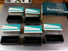 5 Vintage Realist Realomatic 30 Capacity 2401 Slide Trays in File Caddy, 400