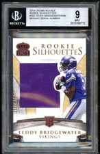 Teddy Bridgewater Rookie Card 2014 Crown Royale Rookie Silhouettes #202 BGS 9