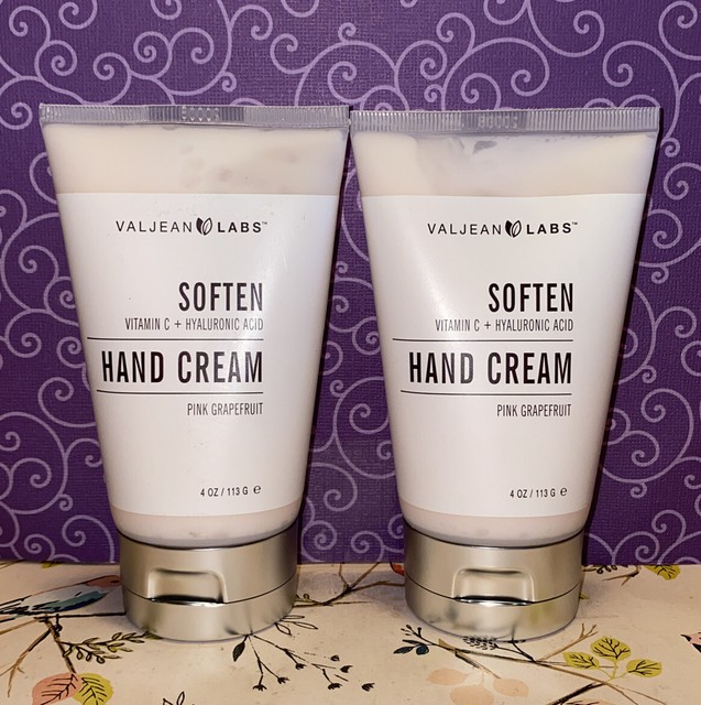 Valjean Labs ️ 2X Soften Vit C + Hyaluronic Acid Hand Cream 4oz Pink