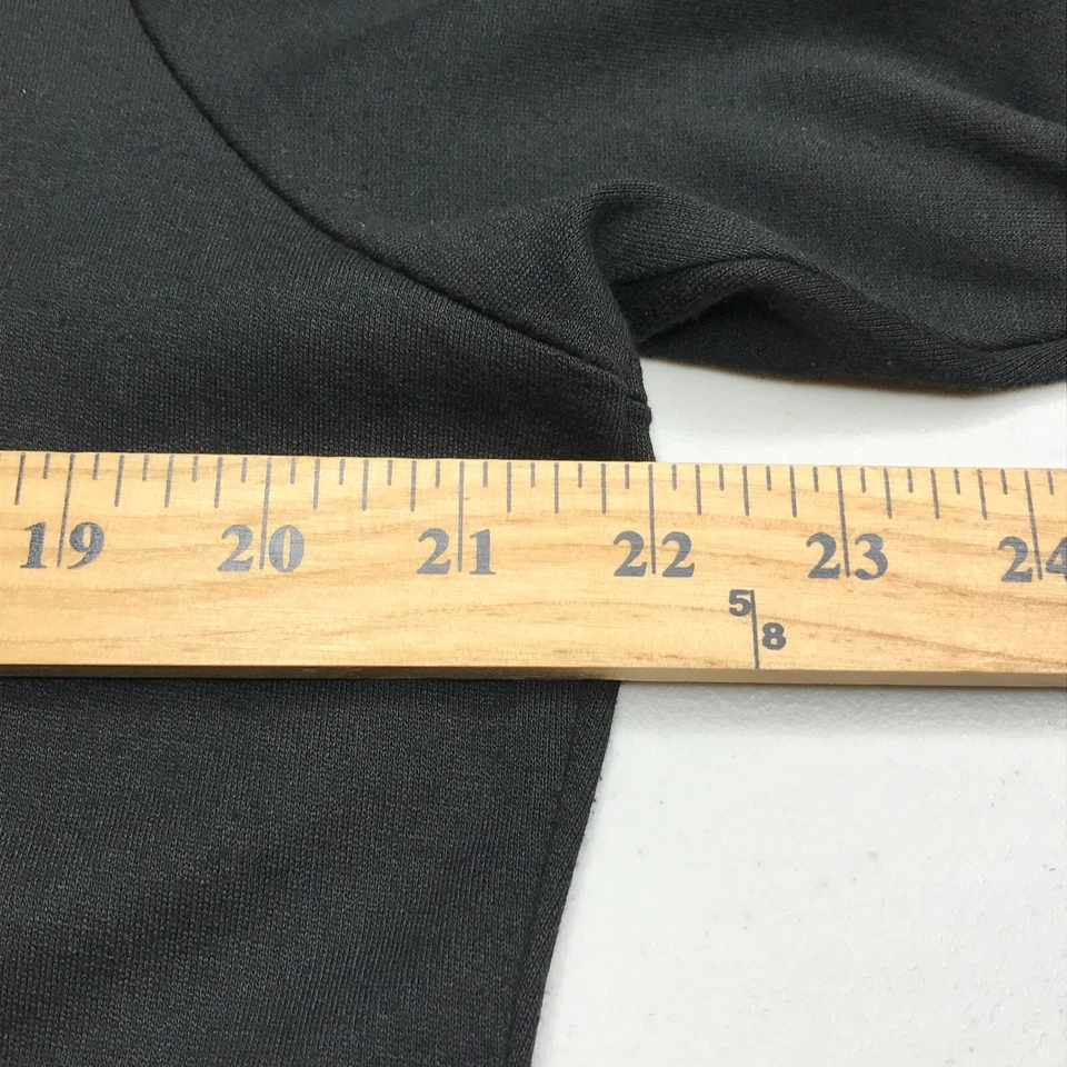 复古 Liz Claiborne Co 女式连衣裙 XL 黑色 3/4 袖套衫 Maxi 美国 — 第 4/4 张图片