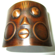 VINTAGE 1930'S ART DECO JOSEPHINE BAKER COPPER BRACELET BY REBAJES - NYC