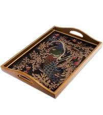 Handmade peacock preservation reserve tray