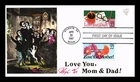 US COVER LOVE YOU MOM & DAD SPECIAL OCCASIONS FDC COMBO PUGH HAND PAINTED