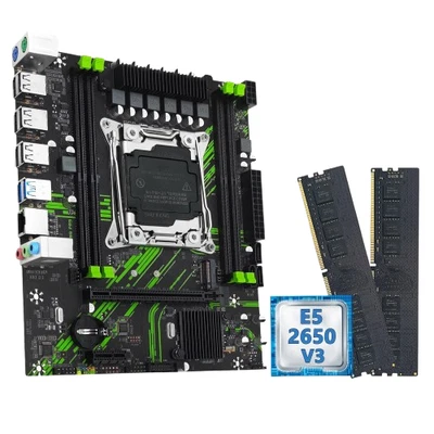 Carte Mère X99 P4 CPU Processeur Intel LGA2011-3 Xeon E5 2650 V3 CPU DDR4 16 Go