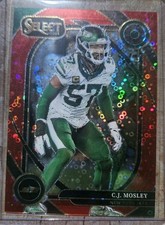 2024 Panini Select #217 C.J. Mosley Red Disco Prizm 47/49 N.Y. Jets