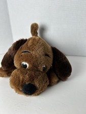 Vtg Dakin Brown Drooper Puppy Dog Plush Nutshell Stuffed. 1973