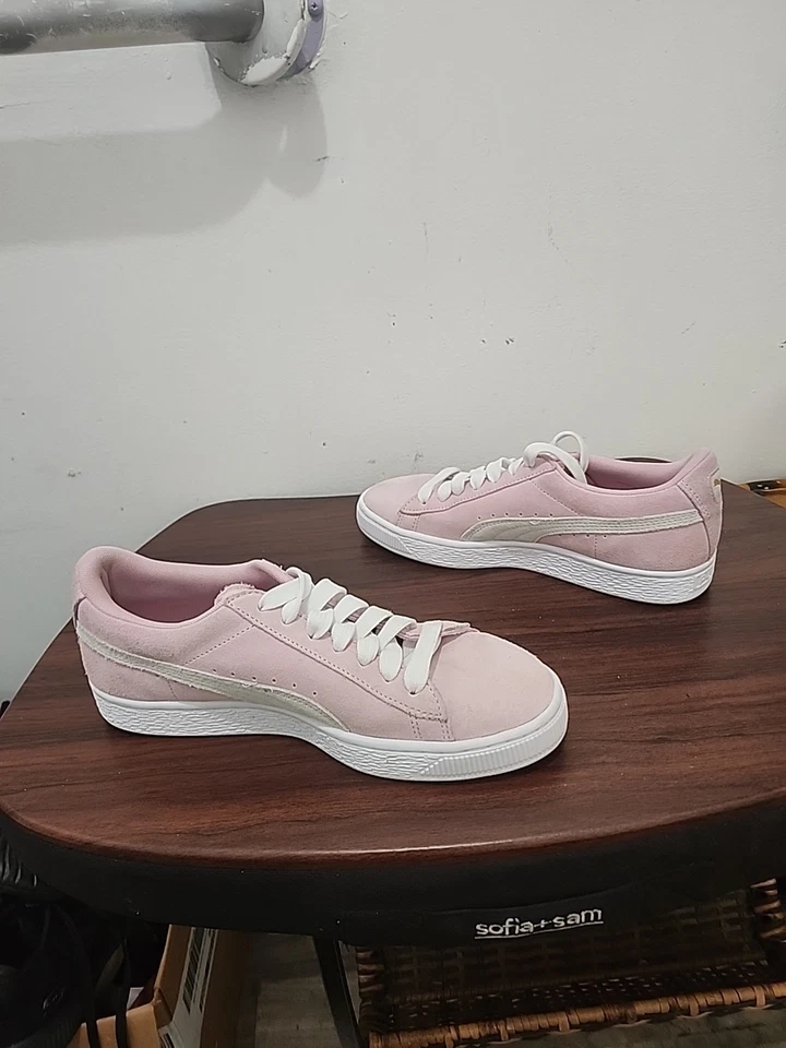[355110 30] NUEVO NIÑO PUMA GAMUZA JR ROSA DAMA BLANCO EQUIPO DORADO PK35 Talla 6.5C Foto 3 de 4