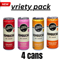 Organic Kombucha Variety Pack   6 Cans, 12 oz Each FAST SHIP 