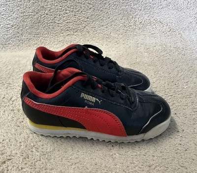 Puma Easy Rider Shoes Sneakers Casual Black Red White 391551-05 Boys Size 11C