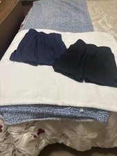 All in Motion boys 2 pair of athletic shorts blue black size 5/6 pockets