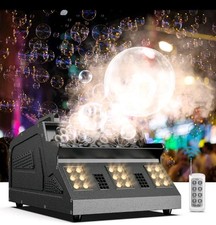 2000W 18LED Smoke Fog Bubble Machine RGB Light DMX Stage DJ Fogger Bubble Blower