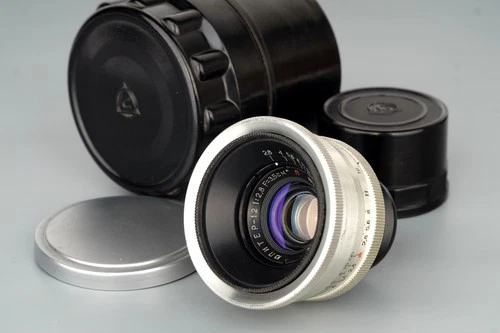 Jupiter-12 2.8/35mm Red'P' EARLY rangefinder lens L39 mount LTM LEICA
