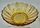 Vintage Anchor Hocking Honey Gold Sunflower 3 Small Salad Bowls