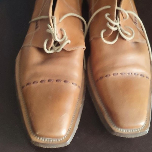 Men Gino Rossi Boots Peach Leather 42