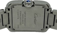 Cartier Tank Anglaise W5310022 3485 Silver Quartz Womens Watch Excellent A5349 6