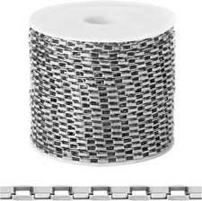33FT Stainless Steel Box Chains Bulk for Jewelry Making 2Mm Box Chains Roll