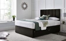 ORTHOPAEDIC DIVAN BED SET WITH MATTRESS AND HEADBOARD 3FT 4FT6 Double 5FT King