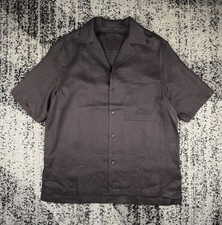 Loro Piana Button-Down Shirt In Linen Men Brown Size L-XL Made In Italy