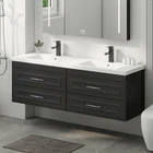 48"60" Wall Mounted Floating Bathroom Vanity with Sink, Soft Close Door & Drawer