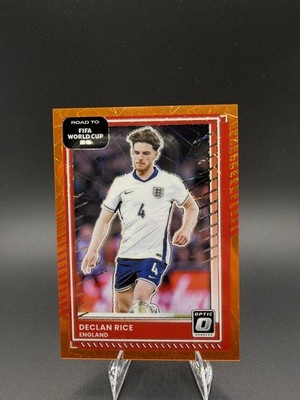 2025-26 Donruss Soccer FIFA Declan Rice OPTIC Orange Velocity Prizm /199 England