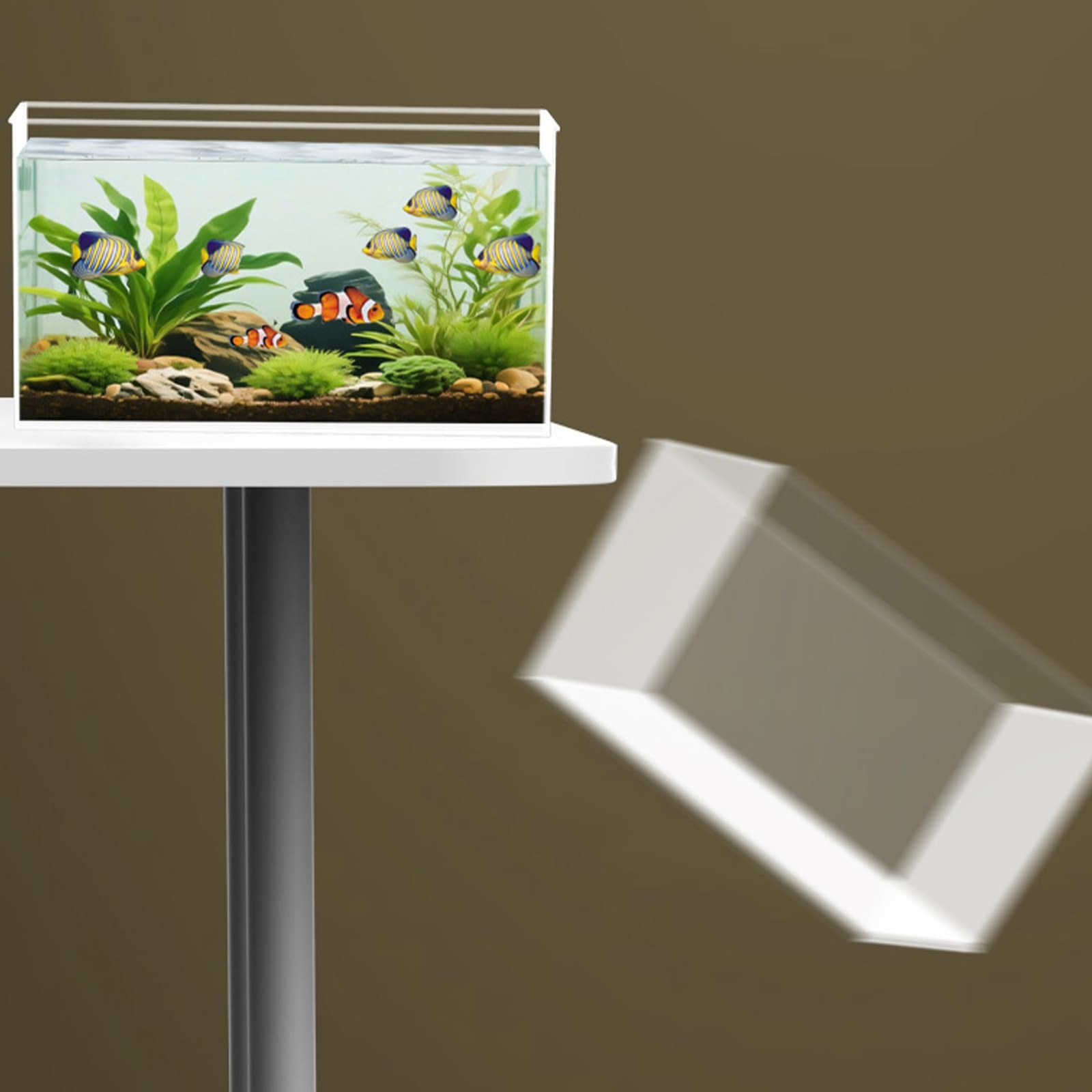 Acquario Senza Cornice - Vasca Per Pesci In Vetro Extra Trasparente, Mini foto 5