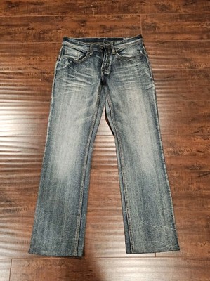 Buffalo David Bitton Driven-X Jeans Mens 30x30 Blue Denim Pants Straight Stretch