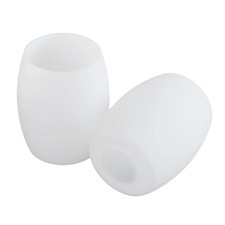 2 Pack Glass Lamp Shade for Mini Pendant Light, Opal White Glass Globe Replac...