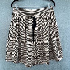 Panara Studio Striped Pull On Shorts UK 10 Coastal Riviera Italian Cotton