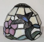 Stained Glass Tiffany Style Lamp Shade Bird Hummingbird Small Vintage Art
