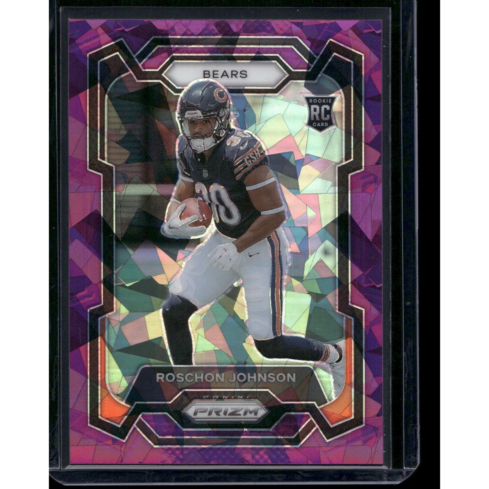 2023 Panini Prizm #314 Roschon Johnson Purple Ice RC #/225