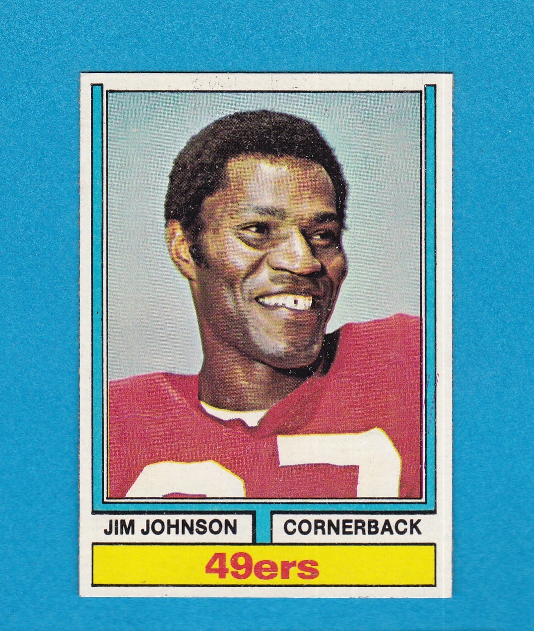 1974 TOPPS FOOTBALL SET BREAK 430 JIM JOHNSON 49ERS NM/MT