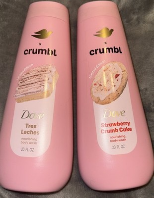 Dove x Crumbl Tres Leches & Strawberry Crumb Cake Jumbo 20 Fl Oz Lmtd. Edition