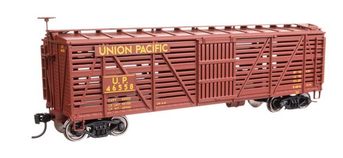 Walthers ~ Escala HO ~ 40' Coche Stock Madera ~ Union Pacific UP #46558 ~ 910-41474 | Condition: New