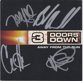 BRAD ARNOLD 3 DOORS DOWN AWAY FROM THE SUN CD BOOKLET SIGNED AUTOGRAPHED THREE