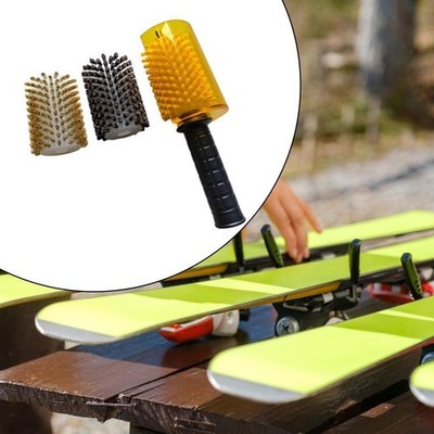 Snowboard-Wachsbürsten-Set Effizient mit Schaftgriffabdeckung Skibürsten-Set