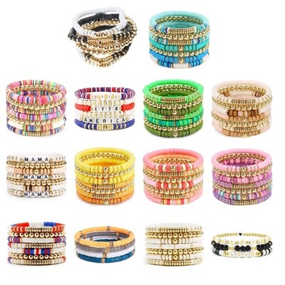 Playful Soft Clay Wristband Multifuntional Elastic Beaded Hand Chain for Daily