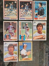 8 Card Lot Tippy Martinez Orioles - Excellent Condition