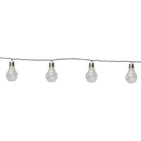 Star Trading Solar-Lichterkette Glow, 10 Leuchtmittel, Transparent, Led, Warmwei