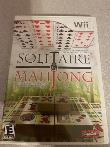 Nintendo Wii Solitaire & Mahjong  game ( free shipping to Canada )