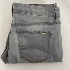 Jeanswest Womens Grey Bikers Skinny 7/8 Ankle Zips Jeans Size 10 Very Good JL160