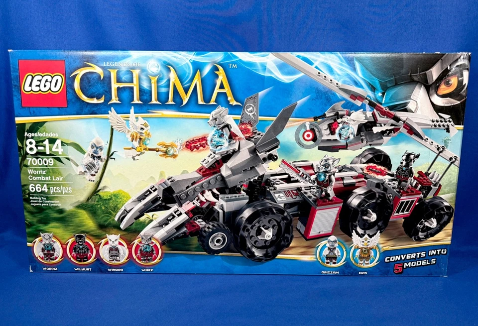 New - CHIMA Worriz' Combat Lair - LEGO 70009 - Truck HELICOPTER Motorcycle WAKZ - Image 3 of 4