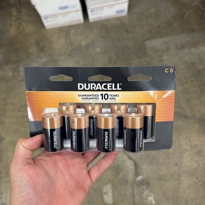 Duracell MN14R8DW CopperTop Alkaline C Batteries  8 Pack for Household & Office
