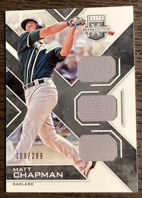 2016 Panini Elite Extra Edition Triple Materials /299 Matt Chapman #TM-MC