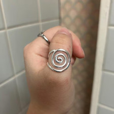 Handmade 925 Sterling Silver Swirl Ring - Minimalist Spiral Jewelry