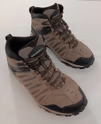 Merrell Crosslander 3 Men's 10.5W Mid-Cut Waterproof Hiking Boots Boulder/Black