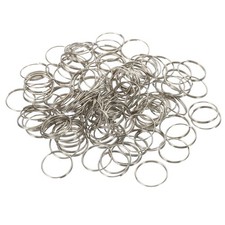 150Pcs 16mm/0.6" OD Chandelier Split Rings Circular Ring Clips Silver