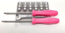 Snap-on Tools Usa Rare 2pc Classic Pink Mini Screwdriver Set Sdd304a Sddp300a